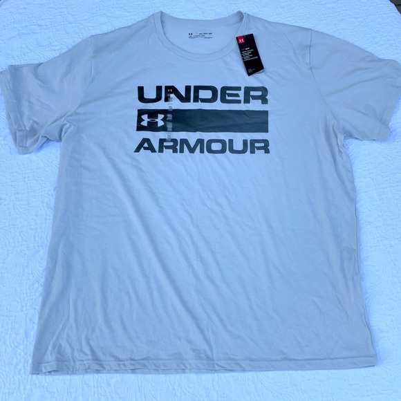Under Armour Other - Under Armour shirt heat gear short sleeve loose fit light gray black NWT size 4x